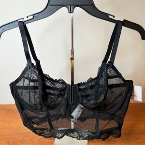 NWT Auden Black Lace Bralette (XL)